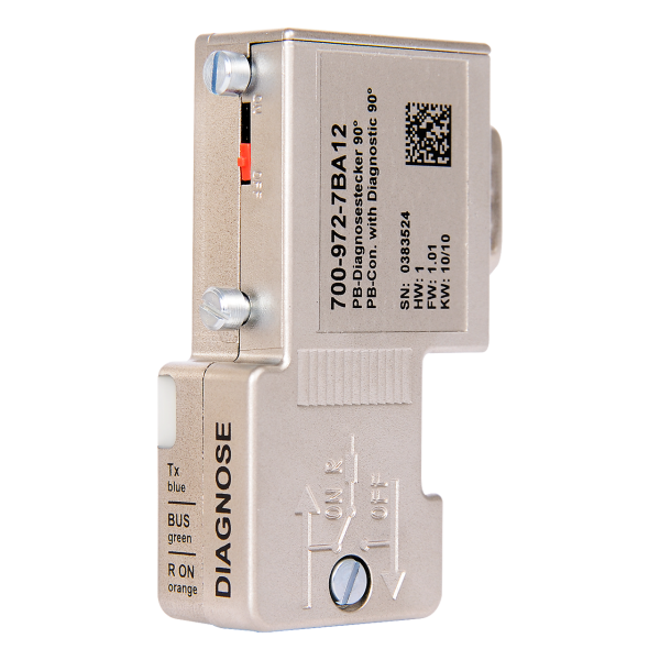 Helmholz PROFIBUS Diyagnostik LED'li 90° konektör -PG'siz