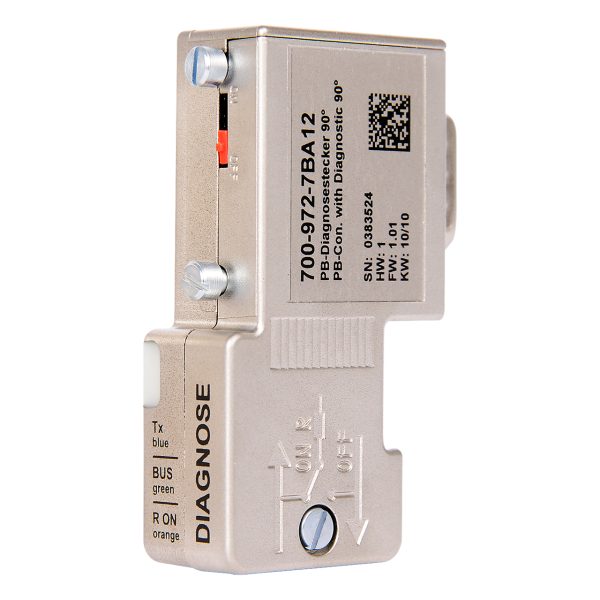 Helmholz PROFIBUS Diyagnostik LED'li 90° konektör -PG'siz