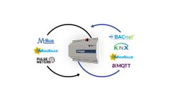 Intesis M-Bus, Modbus ve dijital pulse çıkışı - KNX Ağ Geçidi (10 sayaca kadar)