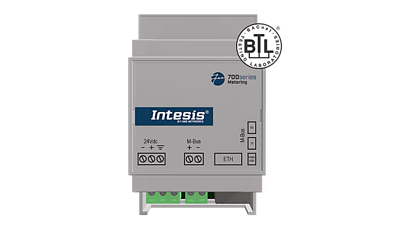 Intesis M-Bus - BACnet/IP server Ağ geçidi (50 sayaca kadar)