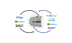 Intesis M-Bus, Modbus ve dijital pulse çıkışı - KNX Ağ Geçidi (20 sayaca kadar)