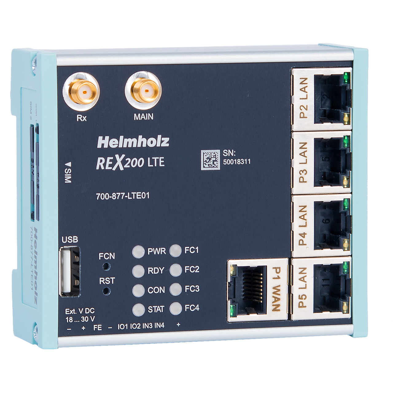 Helmholz Industrial-Router REX 200 with WAN LTE